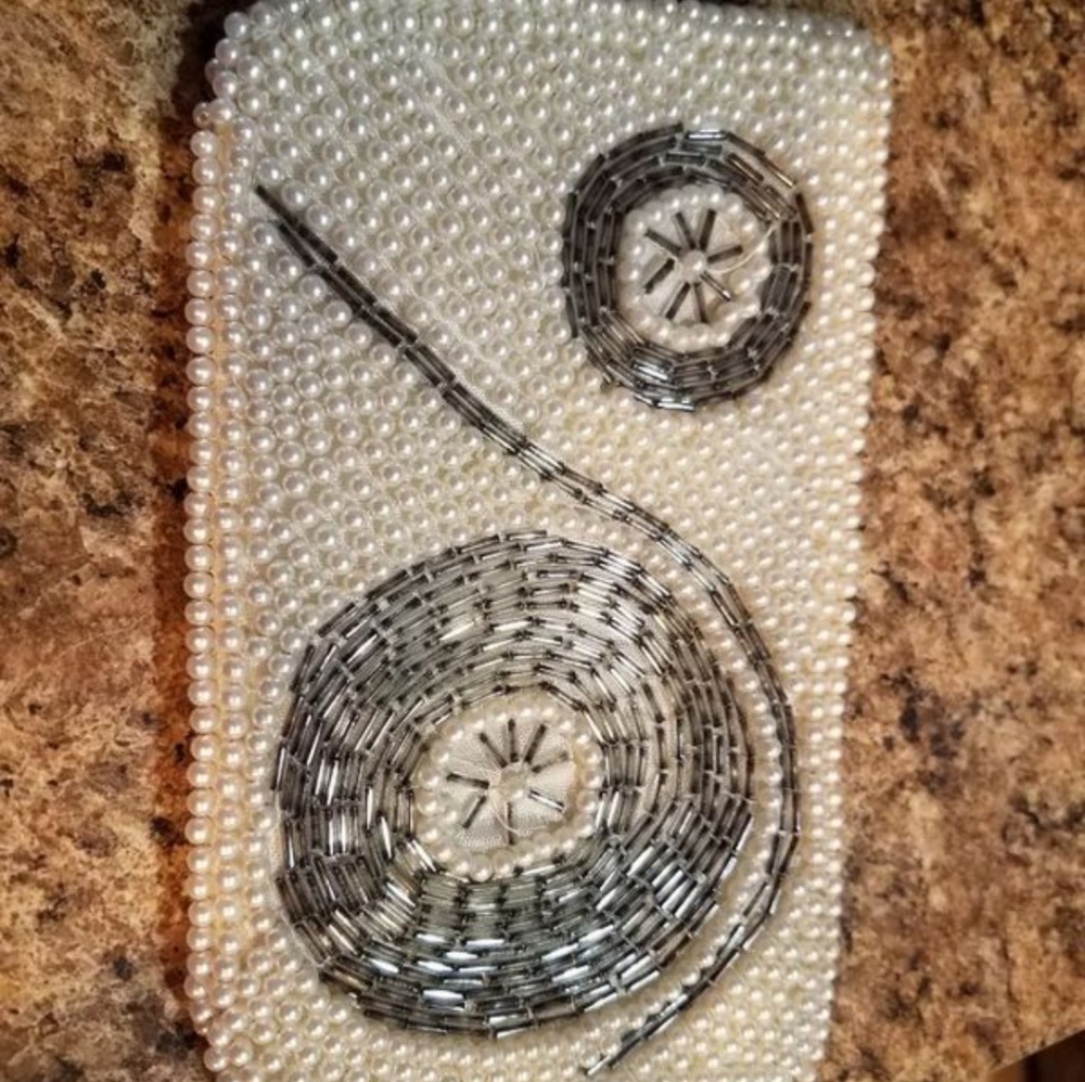 Beaded COIN PURSE / wallet made in Japan VINTAGE